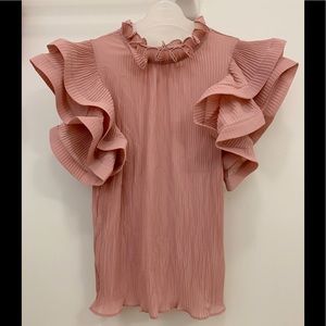 honey Pleate Chiffon Blouse